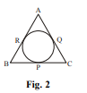  Fig. 2, a circle is inscribed in a ?ABC, touching BC, CA and AB at P, Q and R respectively